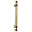 PULL HANDLE REEDED GRIP (ORNATE) ON ROSE - POLISHED BRASS - 500MM - EACH
