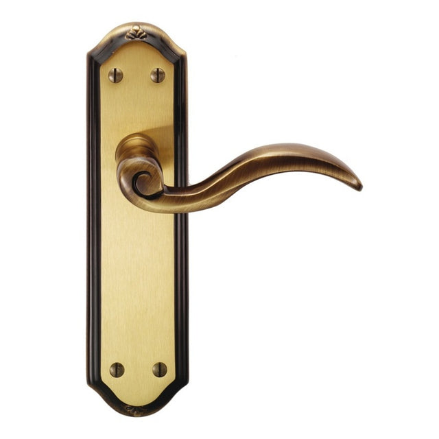 WENTWORTH LEVER ON BACKPLATE - LATCH - FLORENTINE BRONZE - 180MM X 48MM - PAIR