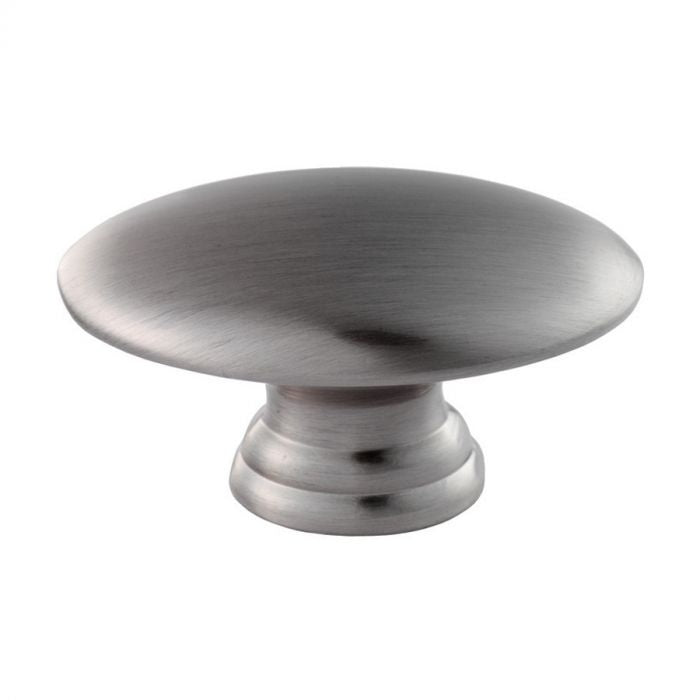 FTD OVAL KNOB 37 X 19MM - SATIN NICKEL - 16 ( 35.5 ) - EACH