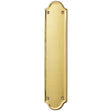 FINGER PLATE - SHAPED END - POLISHED BRASS - 305MM X 64MM - EACH