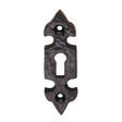 ESCUTCHEON - LOCK PROFILE FLEUR DE LYS FACE FIX - BLACK ANTIQUE - 84 X 25 - EACH