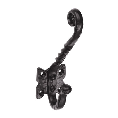 HAT & COAT HOOK - BLACK ANTIQUE - 145MM - EACH