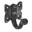 SINGLE WARDROBE HOOK - BLACK ANTIQUE - 60MM - EACH