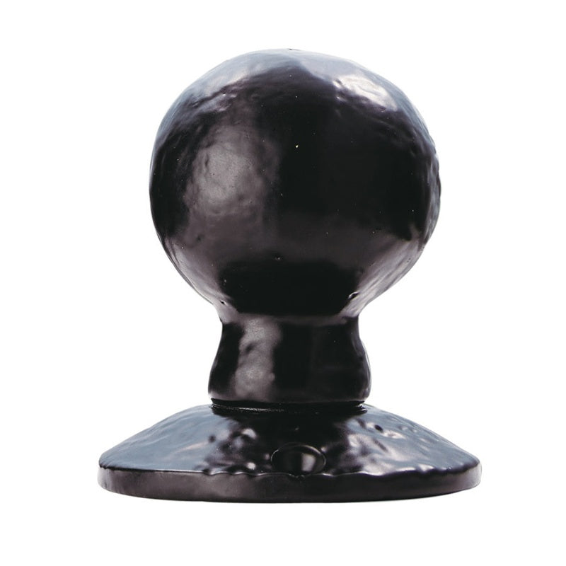 BALL MORTICE KNOB FURNITURE - BLACK ANTIQUE - 60 MM DIA - PAIR