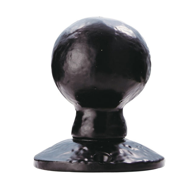 BALL MORTICE KNOB FURNITURE - BLACK ANTIQUE - 60 MM DIA - PAIR