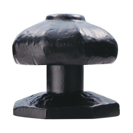 OCTAGON CENTRE DOOR KNOB - BLACK ANTIQUE - 63MM DIA - EACH