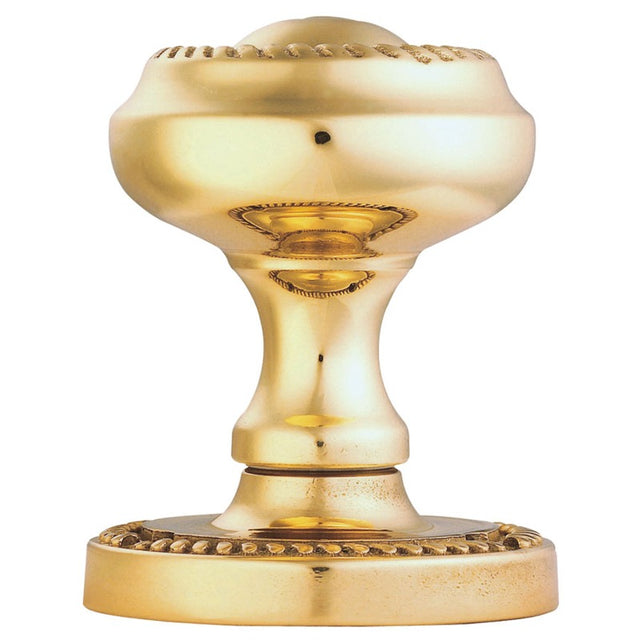 GEORGIAN - MORTICE KNOB FURNITURE - POLISHED BRASS - 60MM - PAIR