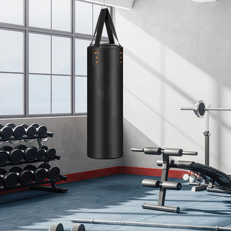 4-In-1 Hanging Punching Bag Set with Punching Gloves and Ceiling Hook