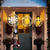 3 Pieces Pre-Lit Hanging Standing Lantern Balls Christmas Ornaments