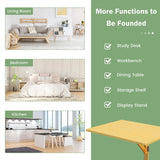 Wooden Folding Wall-Mounted Drop Leaf Table-Natural