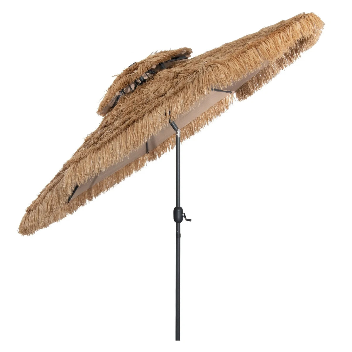 3M Hula Thatched Patio Tiki Umbrella for Beach Backyard Poolside