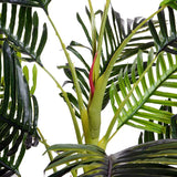 Outsunny Artificial Tree, 150cm Tropical Palm Tree, Fake Plants in Pots, Faux Green Plant for Indoor Outdoor Home Office Living Room Decoration