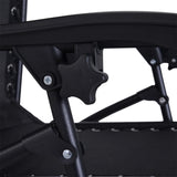 Outsunny Folding Zero Gravity Chairs, 3 Pieces Adjustable Sun Lounger and Table Set with Cup Holder and Headrest, Patio Bistro Set with Reclining Garden Chairs for Outdoor, Black