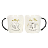 King and Queen Couples Caravan Mug Set