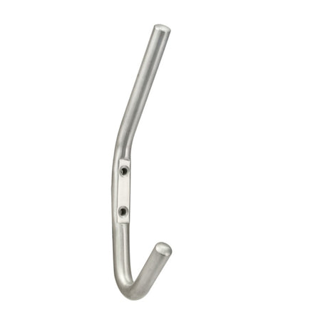 HAT & COAT HOOK - 145 X 10MM - FACE FIX_x005F
 - SATIN STAINLESS STEEL - EACH