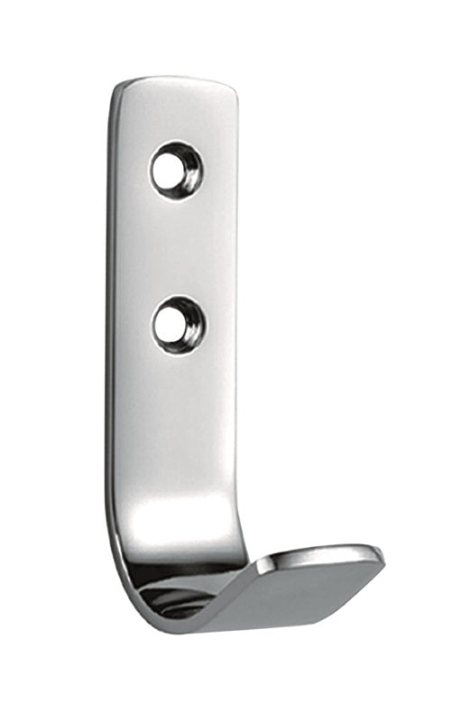 COAT HOOK - 80 X 20MM - FACE FIX_x005F
 - SATIN STAINLESS STEEL - EACH