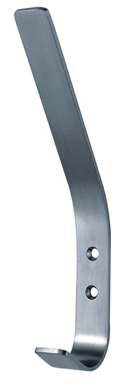 HAT & COAT HOOK - 178 X 20MM - FACE FIX_x005F
 - SATIN STAINLESS STEEL - EACH