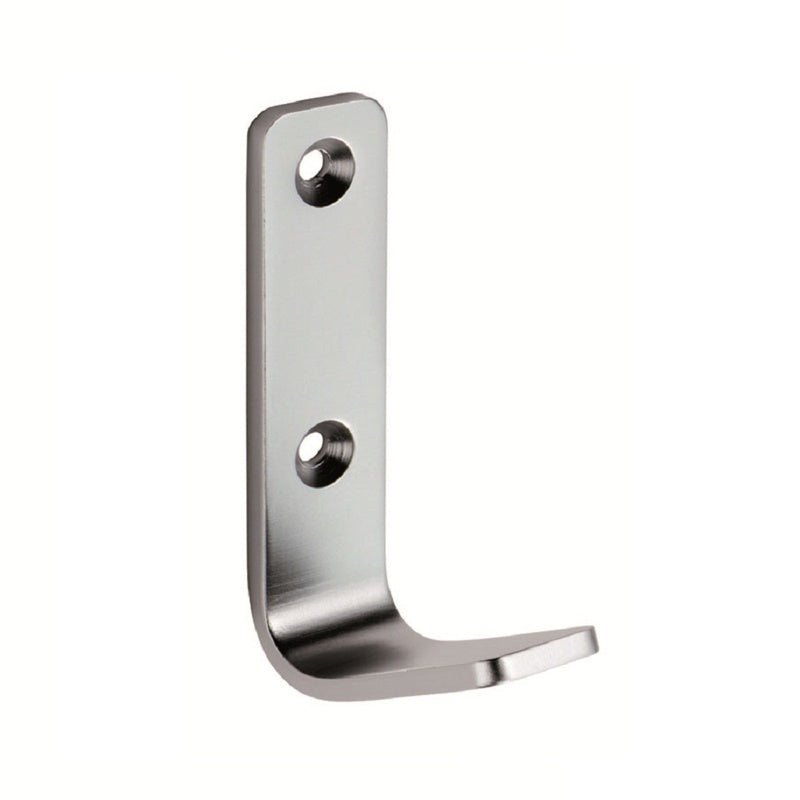 70 X 20MM FLAT COAT HOOK - SATIN ANODISED ALUMINIUM - EACH