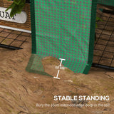 Outsunny 46 x 143cm Three-Shelf Mini Greenhouse - Green