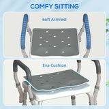 HOMCOM 57-69cm Aluminium Frame Bath Seat