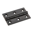 76 X 50 X 2.5MM DOUBLE PHOSPHOR BRONZE WASHERED BUTT HINGE C/W SCREWS (PAIR) - MATT BLACK - 76 x 50 x 2.5mm - PAIR