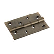 102 X 67 X 4MM DOUBLE PHOSPHOR BRONZE WASHERED BUTT HINGE C/W SCREWS (PAIR) - ANTIQUE BRASS - 102 x 67 x 4mm - PAIR