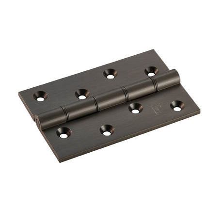 102 X 67 X 4MM DOUBLE PHOSPHOR BRONZE WASHERED BUTT HINGE C/W SCREWS (PAIR) - MATT BRONZE - 102 x 67 x 4mm - PAIR