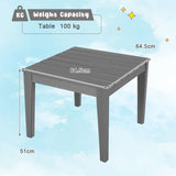 25.5 Inch Square Kids Activity Play Table-Gray