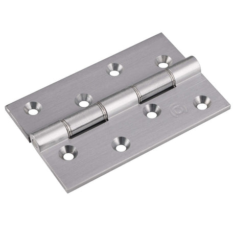 102 X 67 X 4MM DOUBLE STAINLESS STEEL WASHERED BUTT HINGE (PAIR) - SATIN CHROME - 102x67x4mm - PAIR