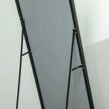 HOMCOM Full Length Dressing Mirror, Floor Standing or Wall Hanging, Aluminium Alloy Framed Full Body Mirror for Bedroom, Living Room, 50 x 161.5cm, Black