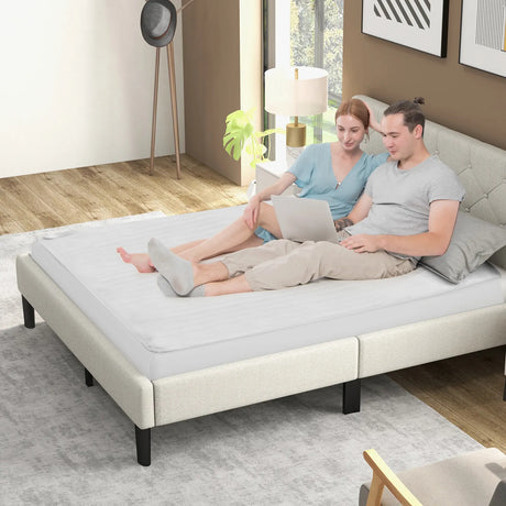 Heated Mattress Pad with 8 Temp Settings and Timing Function-L