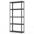 5-Tier Metal Shelving Unit with Anti-slip Foot Pad Height Adjustable Shelves for Garage-S