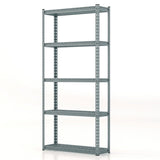 5-Tier Metal Shelving Unit with Anti-slip Foot Pad for Warehouse Kitchen-Grey