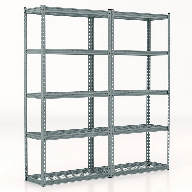 Heavy Duty Wire Storage Racks with Anti-slip Foot Pad for Warehouse Kitchen-Grey