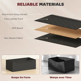 HOMCOM Chest of Drawers, Dresser with 3 Fabric Drawers and Aluminium Handles - Black