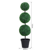 Outsunny Artificial Plants Honeysuckle Flower in Pot Fake Plants with Curved Boots for Indoor 15x15x150cm White