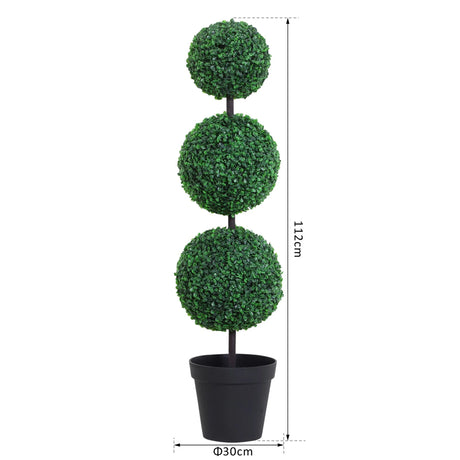 Outsunny Artificial Plants Honeysuckle Flower in Pot Fake Plants with Curved Boots for Indoor 15x15x150cm White