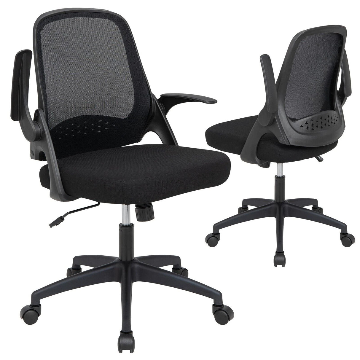 360Swivel Mesh Office Chair with Flip-up Armrest for Home & Office