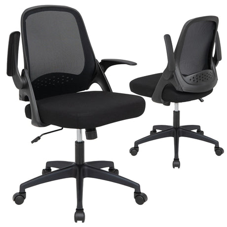 360Swivel Mesh Office Chair with Flip-up Armrest for Home & Office