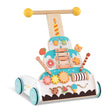 3-Level Height Adjustable Montessori Wooden Baby Walker for 1+ Years Old-White