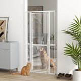 PawHut 180cm Extra Tall Pet Gate with 3.5 cm Narrow Gap, Pressure Mounted No Drilling Cat Gate for Doorways, 76-104cm Width