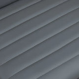 HOMCOM Armless Task Desk Chair, Swivel Office Chair with Faux Leather, Adjustable Seat Height, Chrome Base, Wheels for Home, Dark Grey