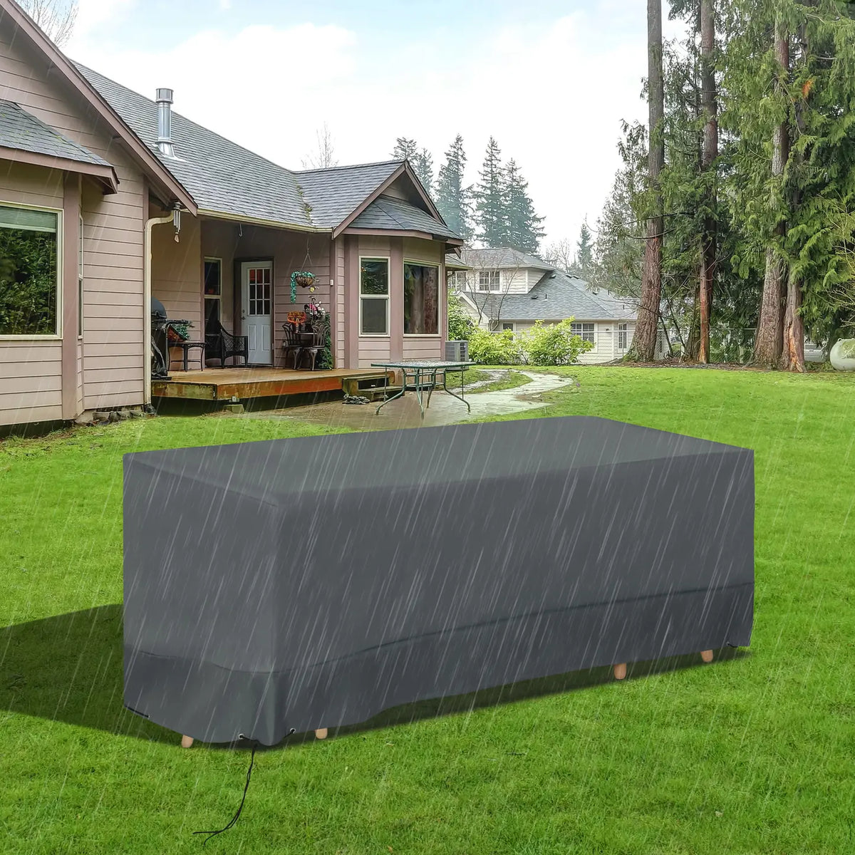Outsunny Rectangular Patio Garden Furniture Cover Waterproof for 3 Sea ...