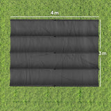 Outsunny Retractable Pergola Canopy Only, 3.92 x 3.5 m, UV30+ Replacement Canopy Cover for 4 x 3 m Pergola, Dark Grey