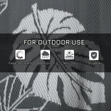 Outsunny Plastic Straw Reversible RV Outdoor Rug with Carry Bag, 182 x 274cm, Grey and White