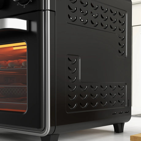 HOMCOM 20L 90-230 Mini Convection Oven, with Air Fry Function - Black