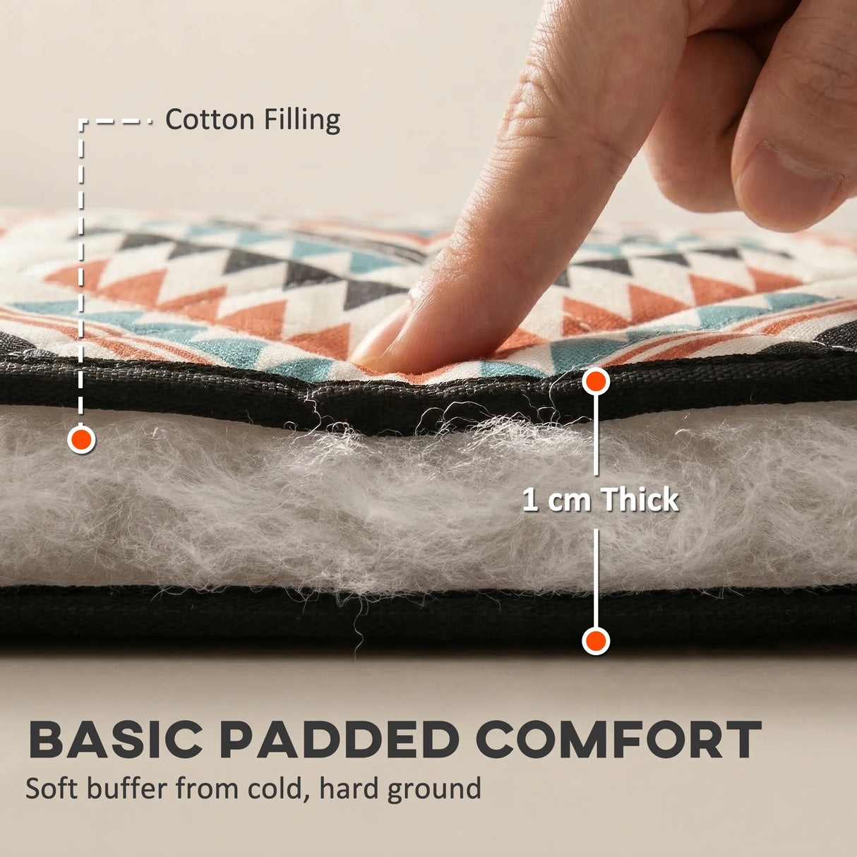 Outsunny Picnic Blanket, 300x200CM Large Beach Blanket Outdoor Picnic Mat with Integrated Strap for Camping, Mix-Colour
