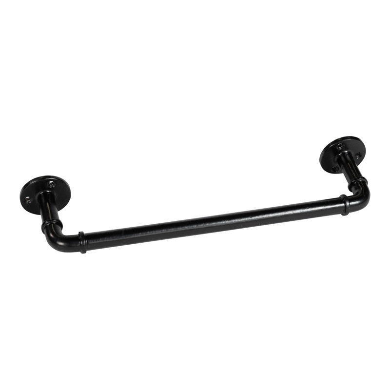 Black Iron Towel Rail 34cm