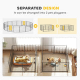 PawHut 16 Panels Heavy Duty Puppy Playpen, for Small and Medium Dogs, Indoor and Outdoor Use - Grey