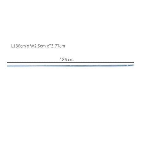 HOMCOM 6FT Modern Sliding Barn Door Closet Hardware Track Kit Track System Unit for Single Wooden Door